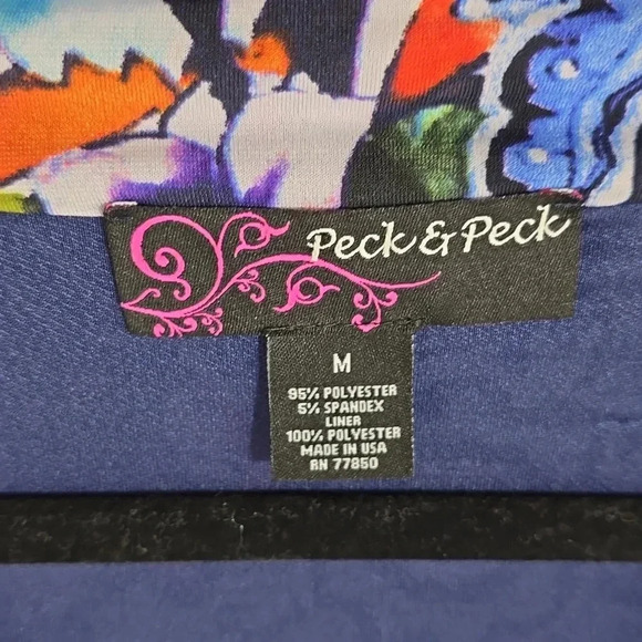 {Peck & Peck} Women's Paisley Print Open Cardigan Jacket - Size Medium - Picture 11 of 11